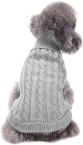 Knitted Small Dog Sweater, Turtleneck Pullover Warm Winter Puppy Clothes