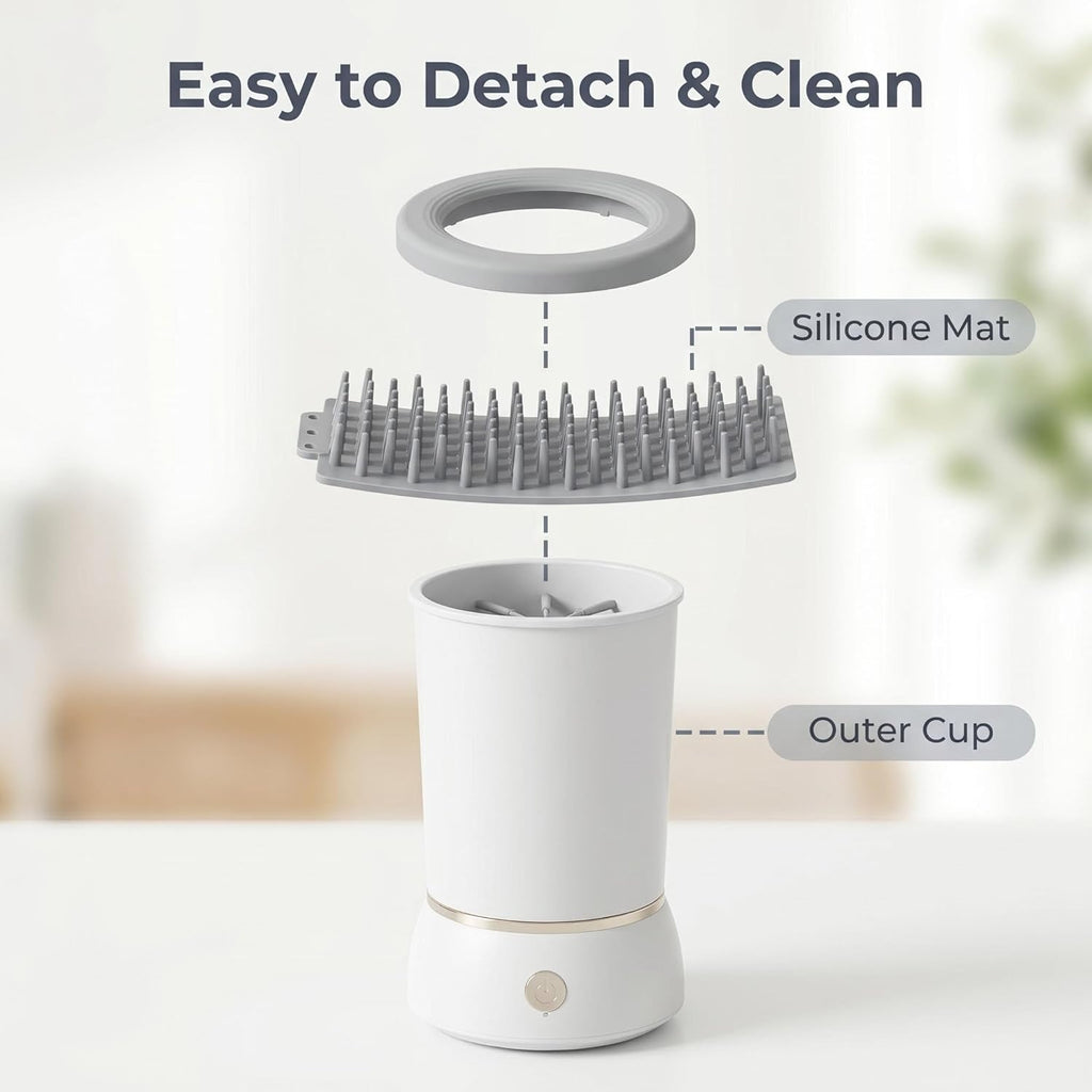 Electric Dog Paw Cleaner and Massager, Portable USB Rechargeable Paw Washing Cup, Automatic Foot Cleaning Machine for Small Dogs