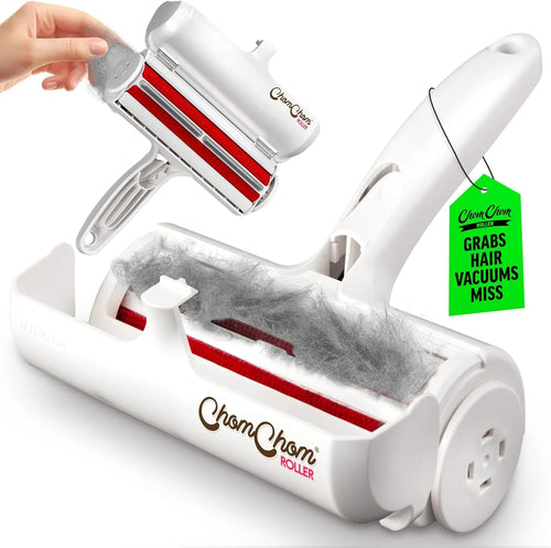 Chomchom White Reusable Pet Hair Roller, Pet Hair Remover, No Tape