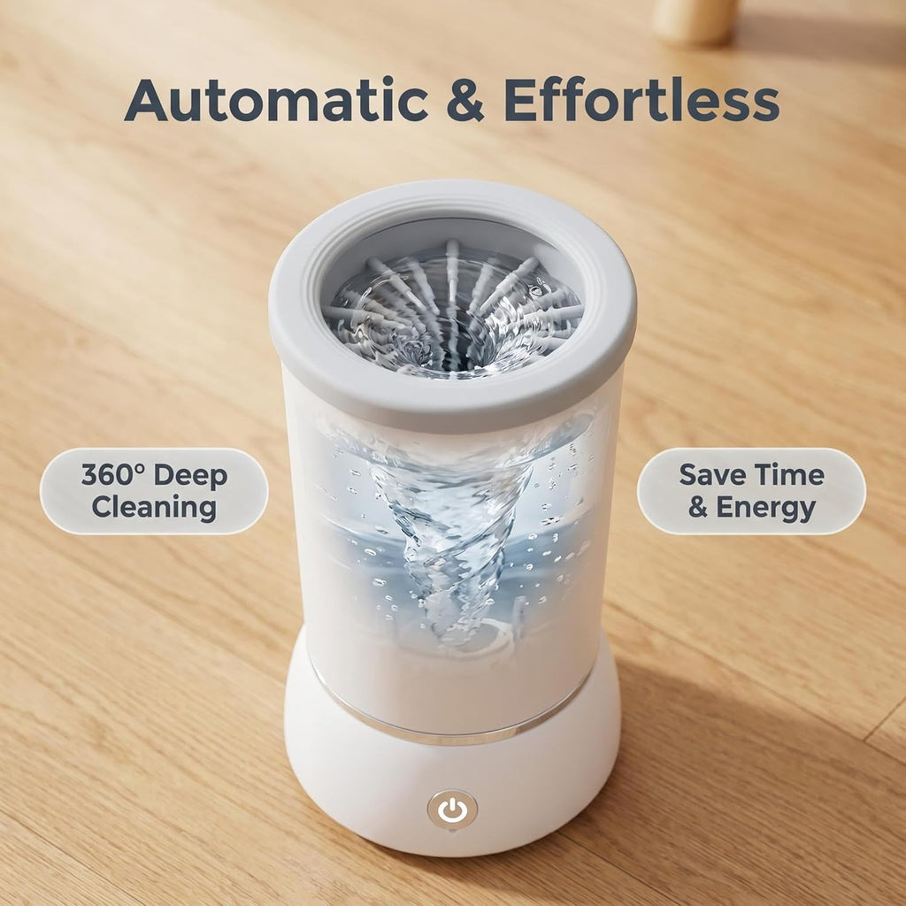 Electric Dog Paw Cleaner and Massager, Portable USB Rechargeable Paw Washing Cup, Automatic Foot Cleaning Machine for Small Dogs