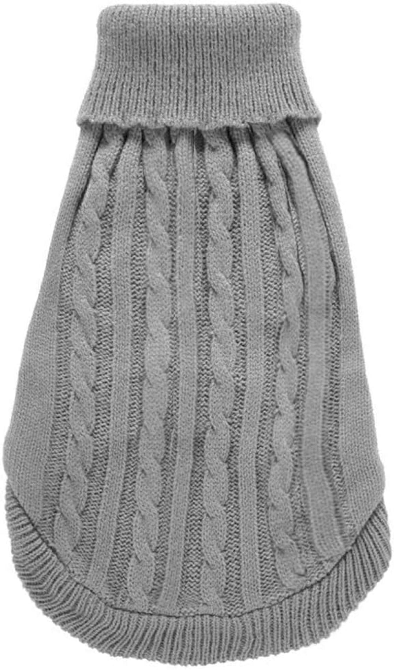Knitted Small Dog Sweater, Turtleneck Pullover Warm Winter Puppy Clothes
